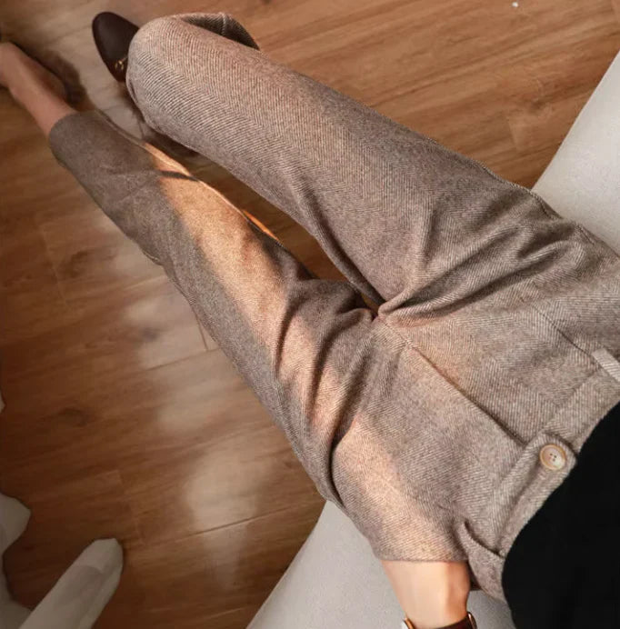 Pantalon Cortina – Tissage Chevron Brossé