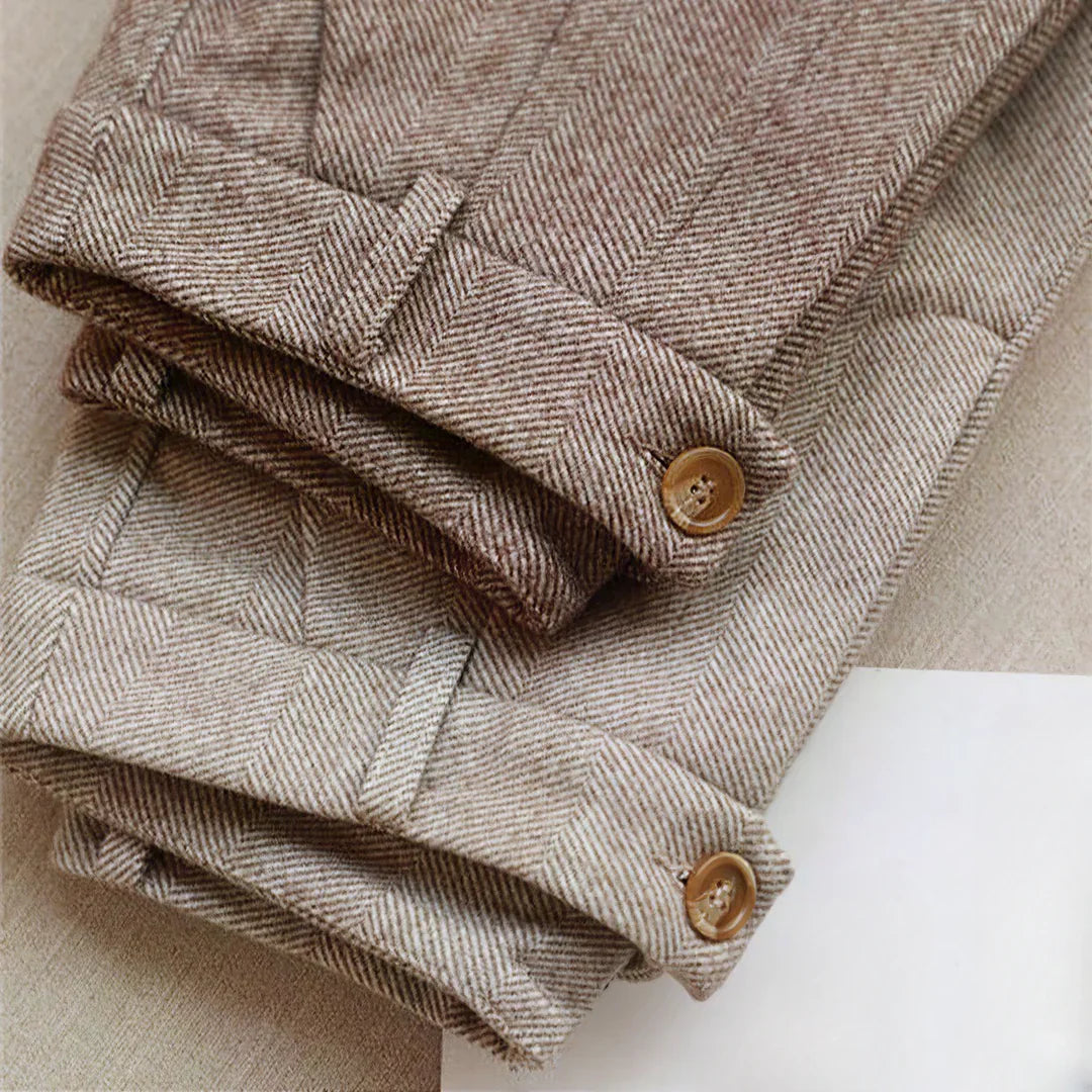 Pantalon Cortina – Tissage Chevron Brossé
