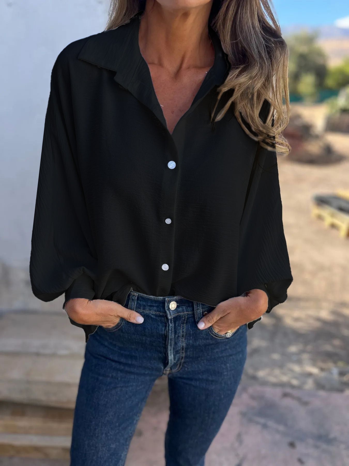 BEATA - Elegancka Koszula Z Guzikami