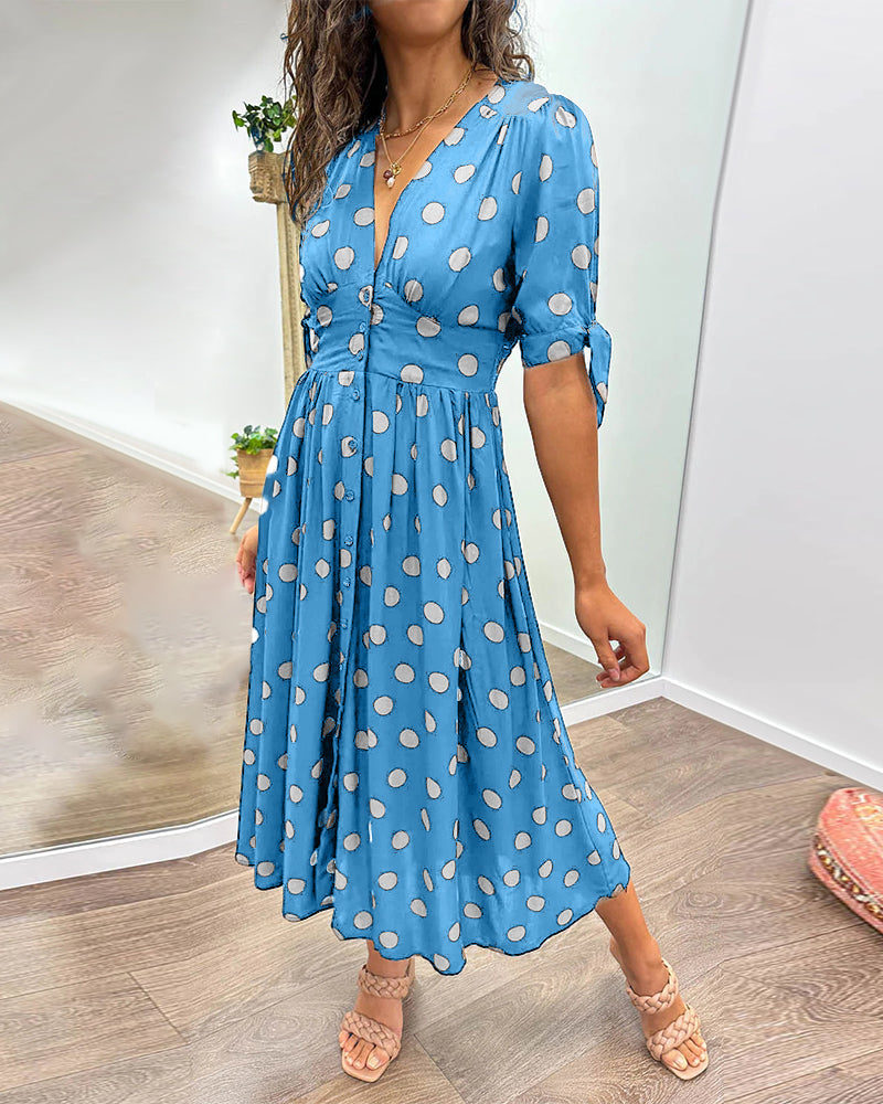Monique | Elegancka sukienka w groszki
