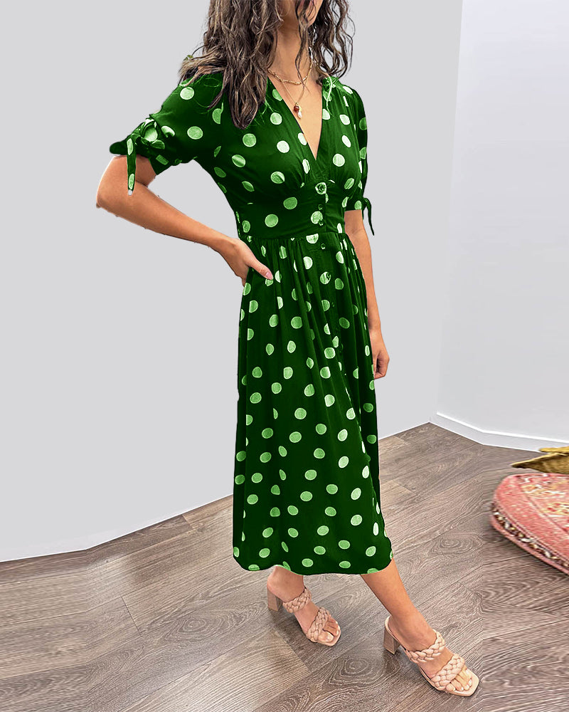 Monique | Elegancka sukienka w groszki