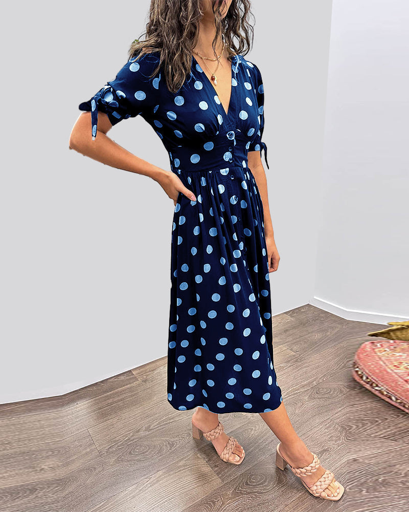 Monique | Elegancka sukienka w groszki