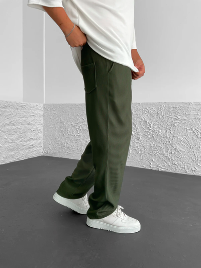 Pantalon Relax Fit Côtelé