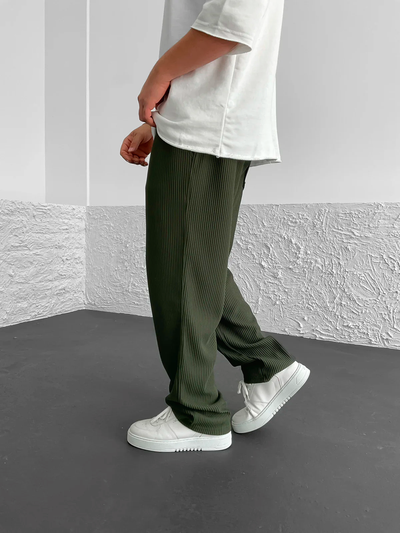 Pantalon Relax Fit Côtelé