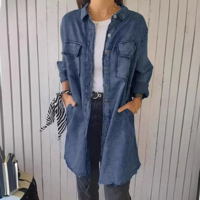MARIE - Casual Denim Kurtka Koszulowa