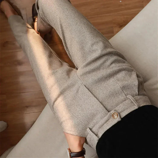 Pantalon Cortina – Tissage Chevron Brossé