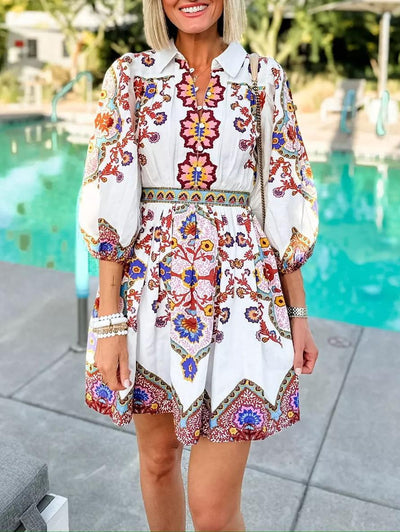Robe Esmée – Broderie Bohème & Élégance Colorée