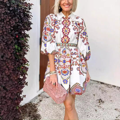 Robe Esmée – Broderie Bohème & Élégance Colorée