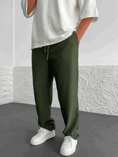 Pantalon Relax Fit Côtelé