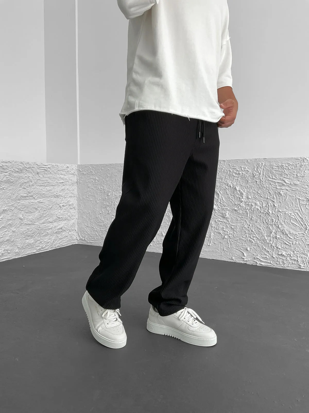 Pantalon Relax Fit Côtelé