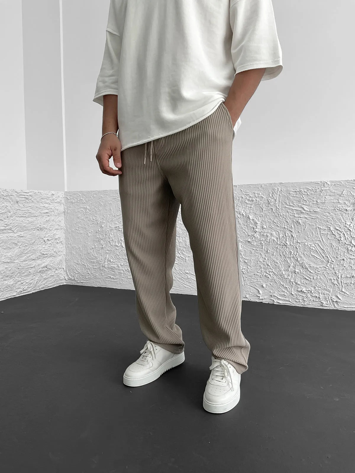 Pantalon Relax Fit Côtelé