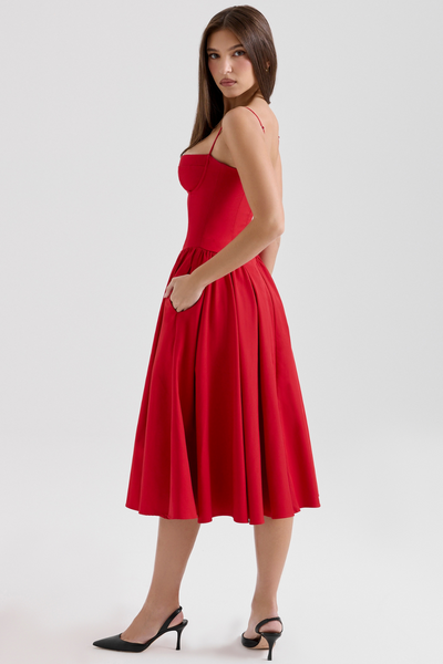 Eliza – Midi sukienka z gorsetem