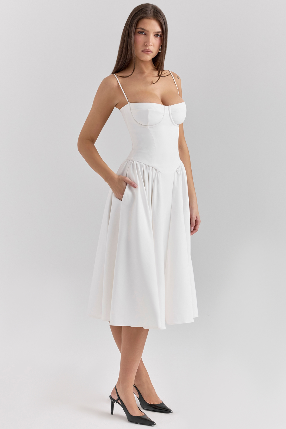 Eliza – Midi sukienka z gorsetem