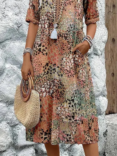Robe Vivienne – Éclat Floral et Liberté