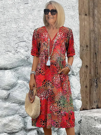 Robe Vivienne – Éclat Floral et Liberté