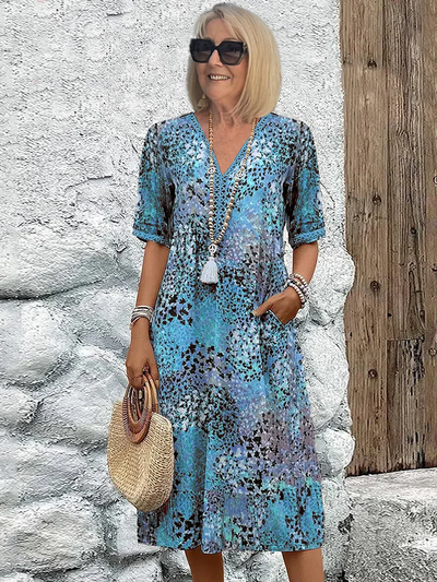 Robe Vivienne – Éclat Floral et Liberté