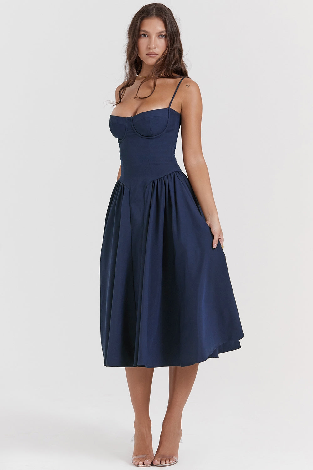 Eliza – Midi sukienka z gorsetem