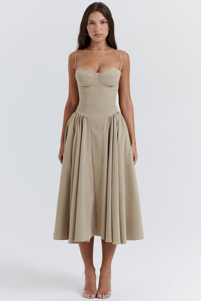 Eliza – Midi sukienka z gorsetem