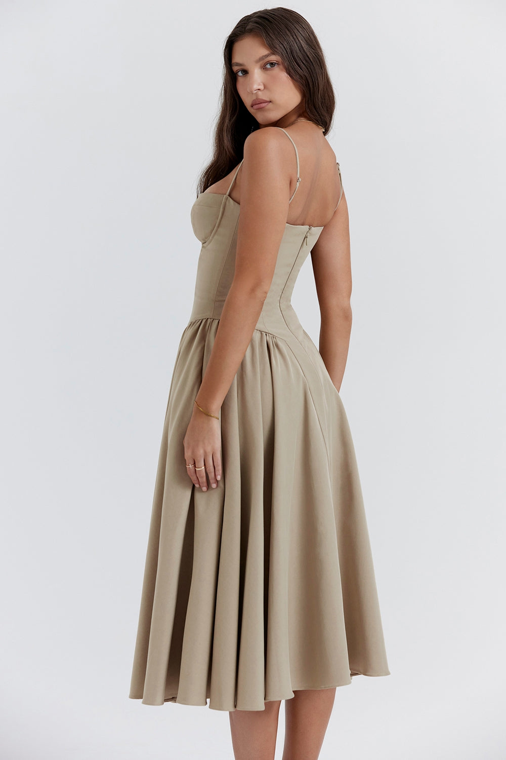 Eliza – Midi sukienka z gorsetem