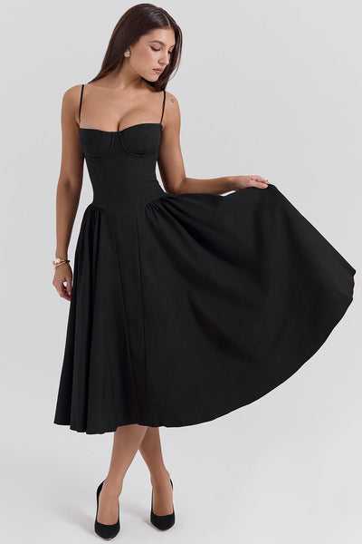 Eliza – Midi sukienka z gorsetem