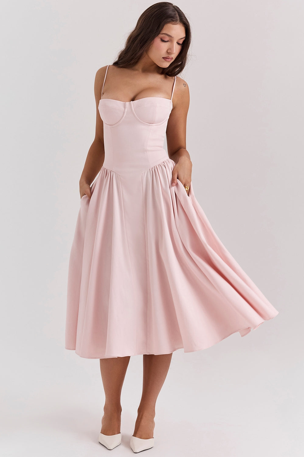 Eliza – Midi sukienka z gorsetem